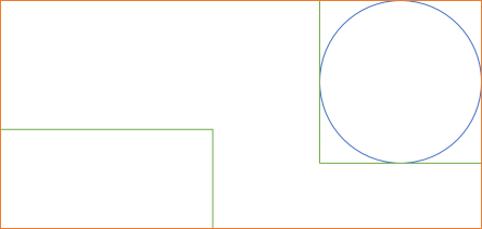 Union of two shapes with bounding boxes.