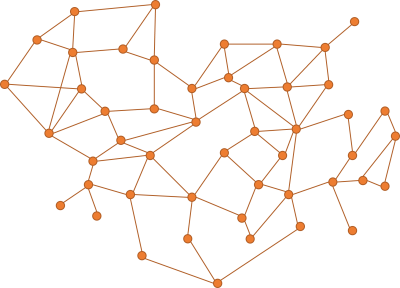 A connected graph.