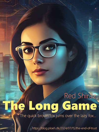 Cover of the imaginary thriller, The Long Game.